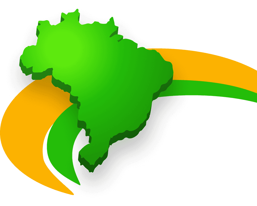 Mapa estilizado do Brasil representando a BRASFI
